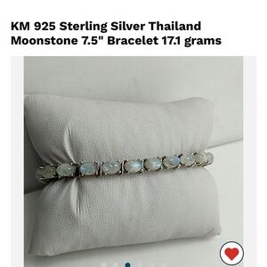 Moonstone Tennis Bracelet in sterling Silver